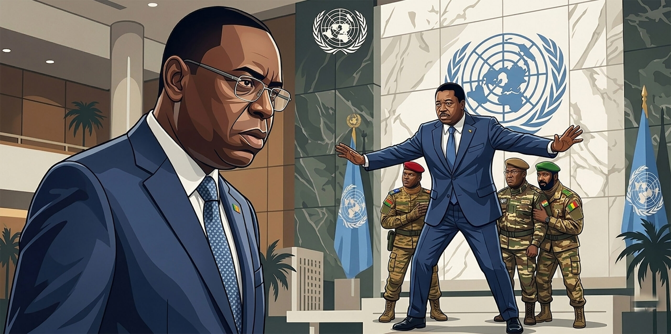 Diplomatic meeting between African leaders