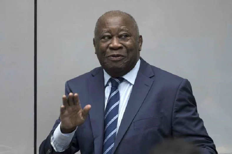 Laurent Gbagbo at political rally