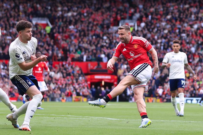 Luke Shaw scores with a stunning volley for Manchester United