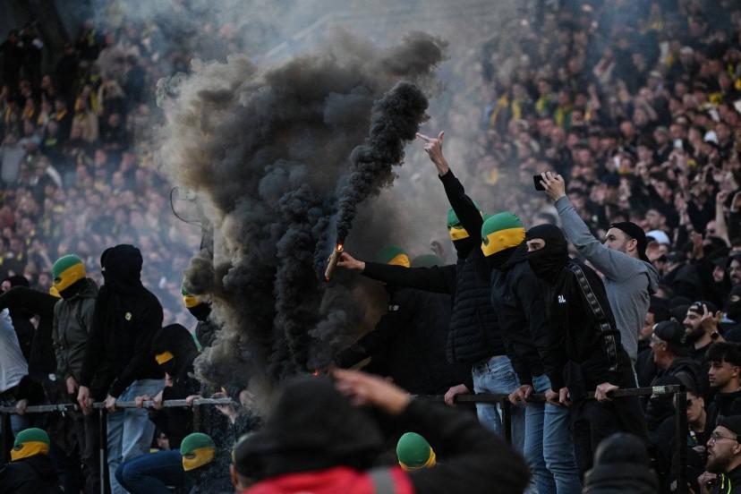Empty stands at Stade de la Beaujoire during the abandoned Nantes vs Toulouse match