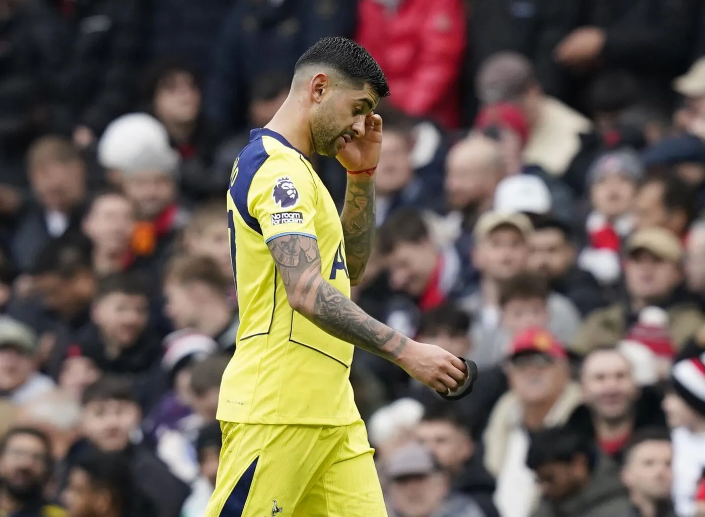 Cristian Romero at Tottenham training
