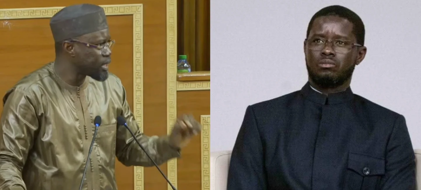 Ousmane Sonko discussing political funds transparency