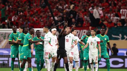 Referee Jean-Jacques Ndala during the final between Sénégal and Maroc at the Prince Moulay Abdellah Stadium in Rabat.