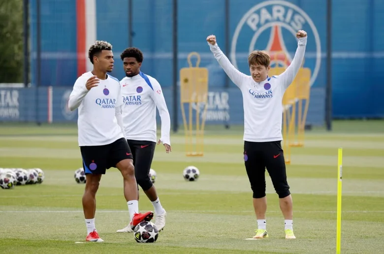PSG players training ahead of the final PSG players training ahead of the final