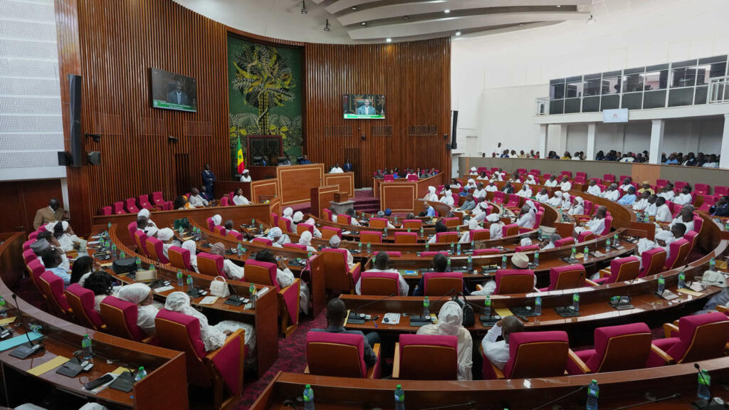General view of the National Assembly during the election of Ousmane Sonko as President of the National Assembly, following his dismissal as Prime Minister by President Bassirou Diomaye Faye. Dakar, Tuesday, May 26, 2026.