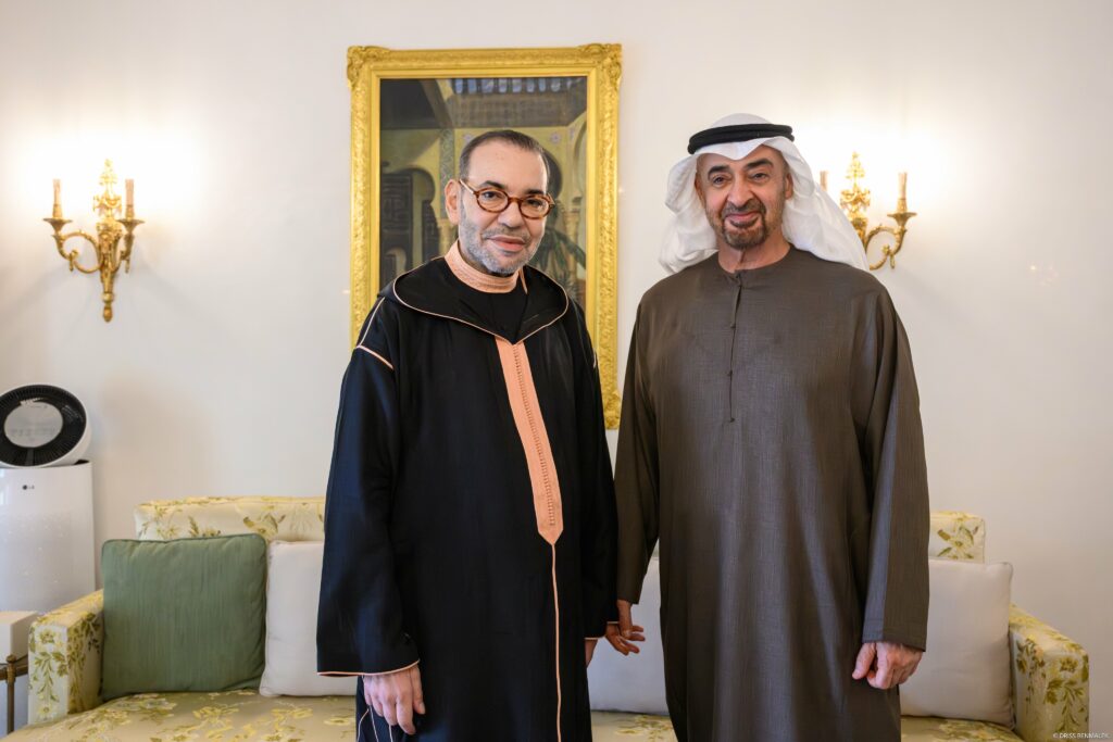 King Mohammed VI of Morocco meets Sheikh Mohammed Ben Zayed Al-Nahyane of the UAE in Rabat