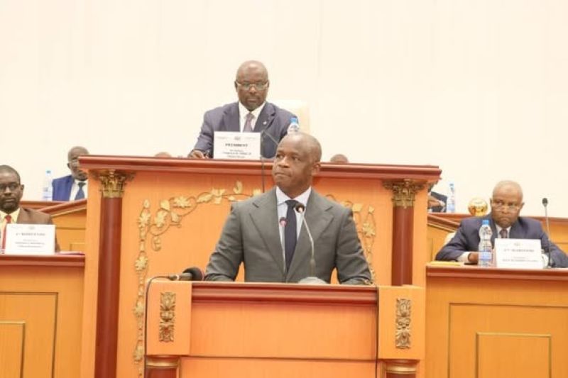 Government officials addressing parliament