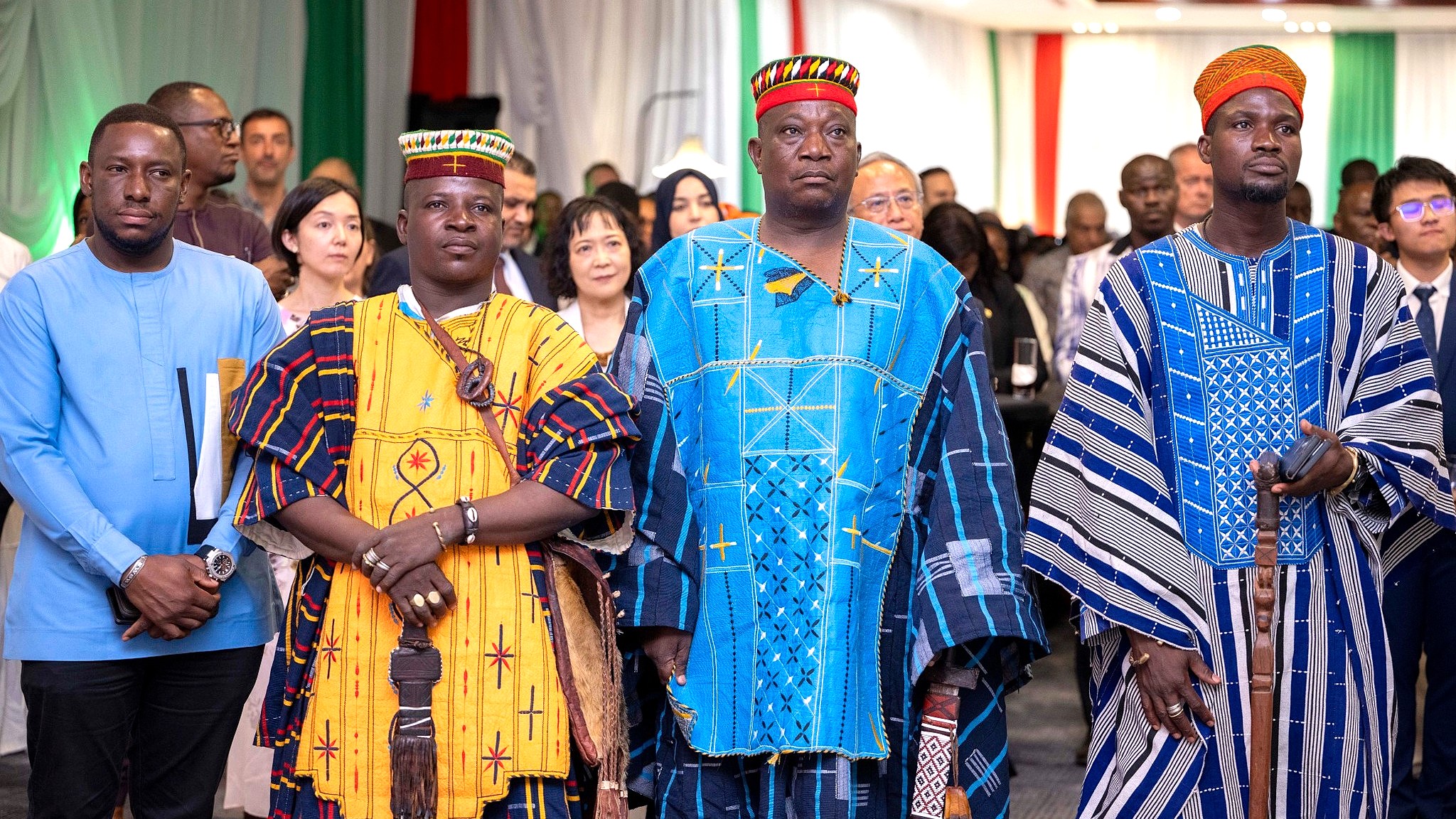 Burkinabè and Italian officials during the 80th anniversary event