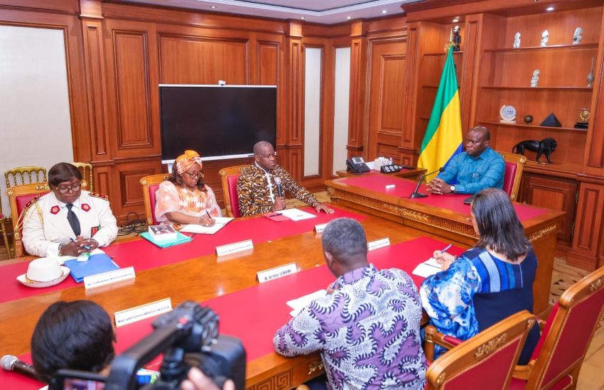 President Oligui Nguema meeting religious leader