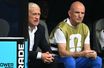 Didier Deschamps et son adjoint Guy Stéphan lors du match contre l'Irak.