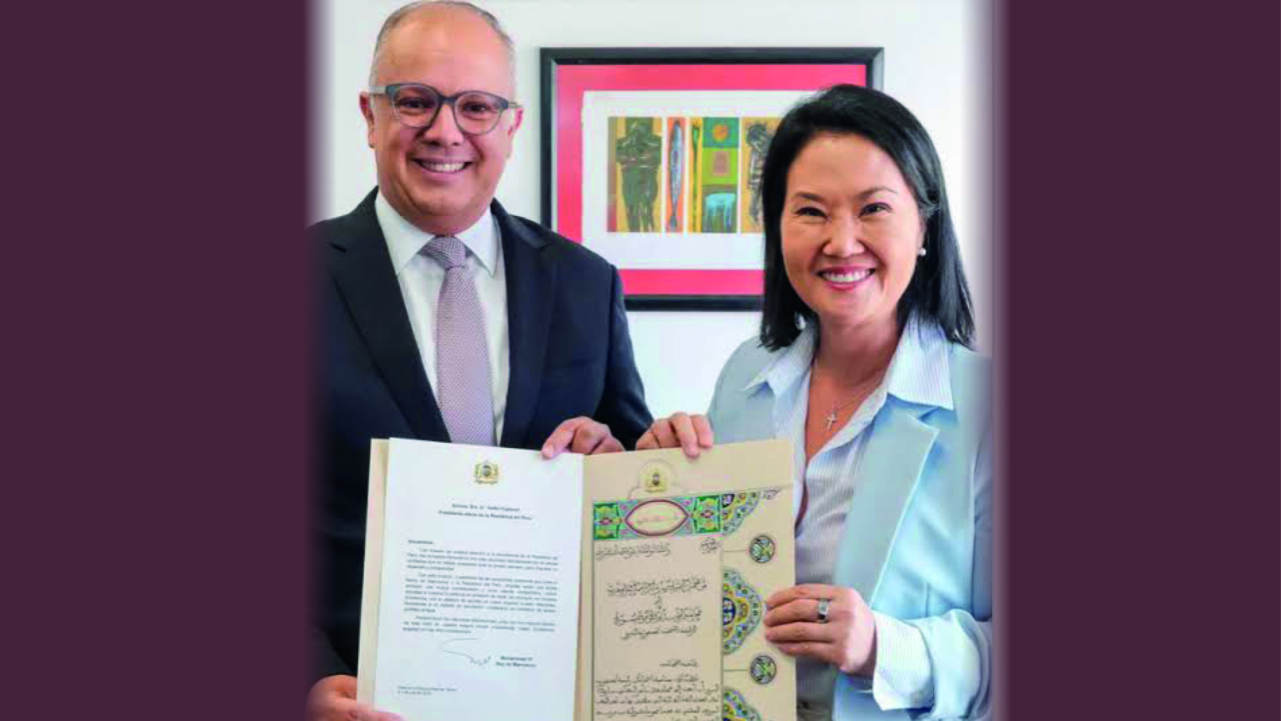 diplomatic meeting between peru and Morocco representatives
