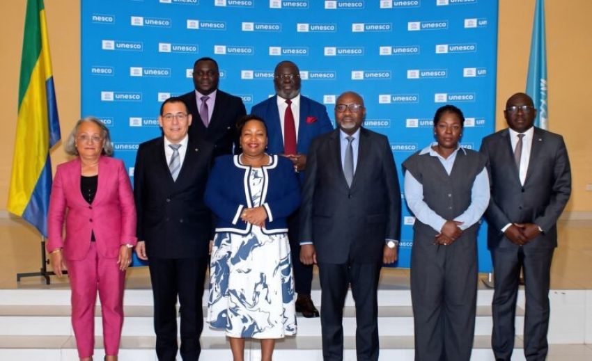 Government officials at the launch of Gabon