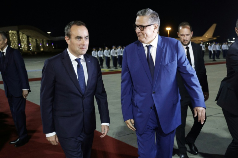 French Prime Minister Sébastien Lecornu arriving at Rabat-Salé Airport