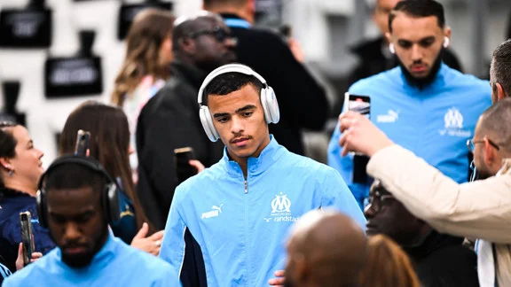 Mason Greenwood during a Marseille training session