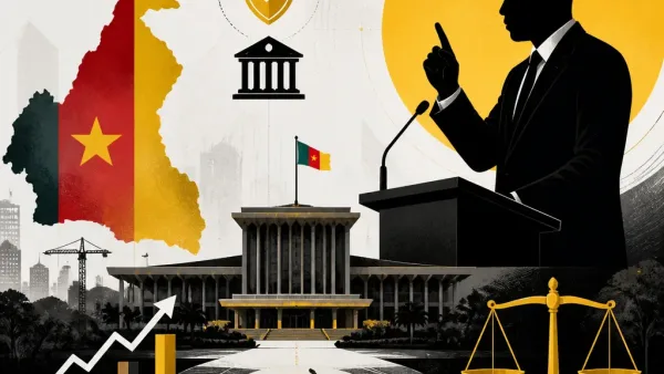 Editorial illustration for Cameroon government statement on Paul Biya's absence