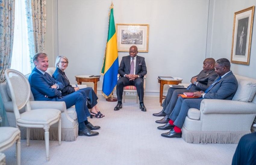 Gabon's president meeting Air France's CEO