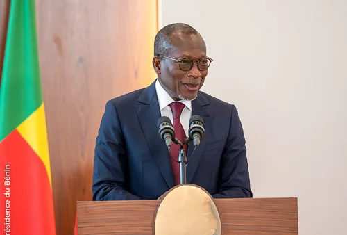 Official portrait of Patrice Talon, President of the Bénin Senate