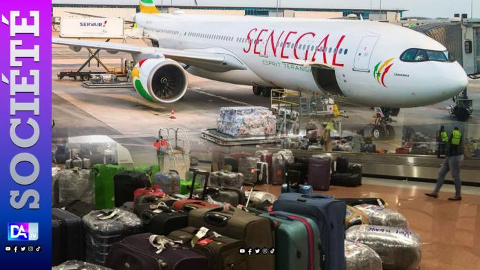 Air Senegal aircraft on the tarmac during investigations